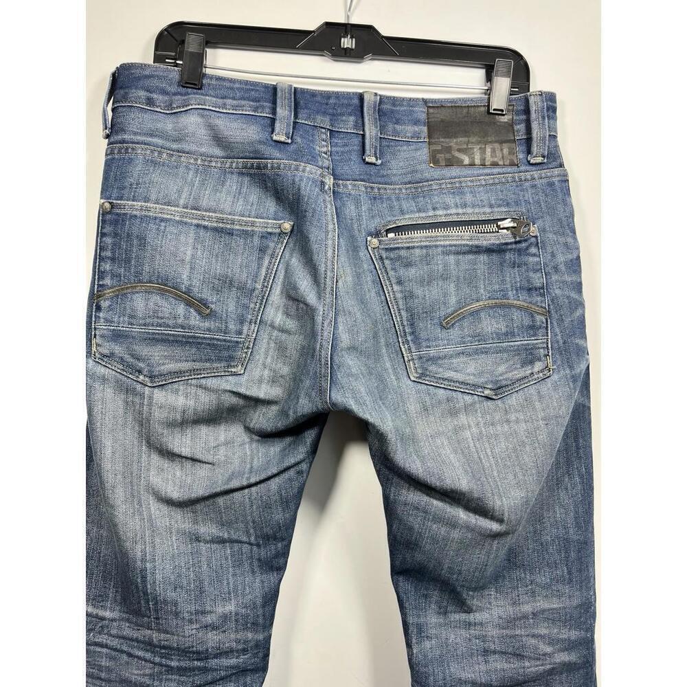 G-Star Raw Jeans Attacc Slim Straight Button Fly 31x32 Pants Blue Denim - Picture 8 of 9